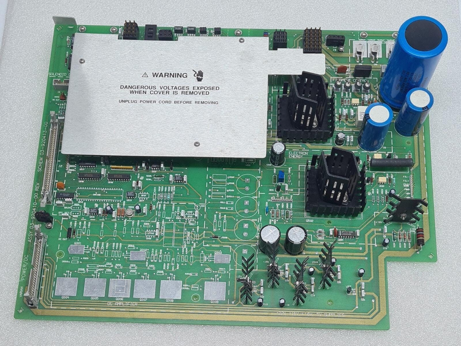 Varian POWER/DC ASSY 03-920410-00 SCHEM 03-920413 Power Supply Board
