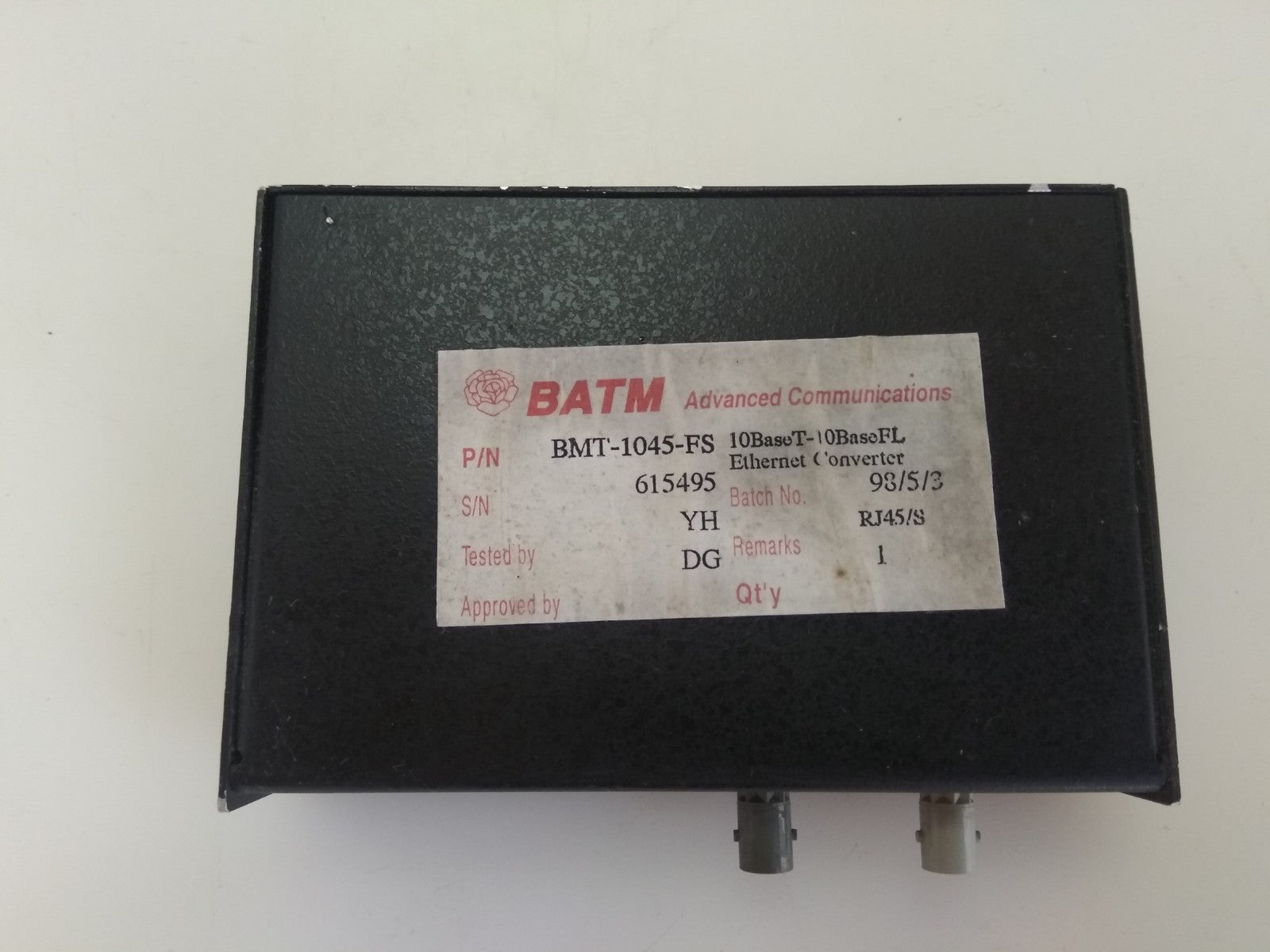 BATM BMT-1045FS 10baseT-10baseFL multi mode Ethernet Fiber Optic Converter