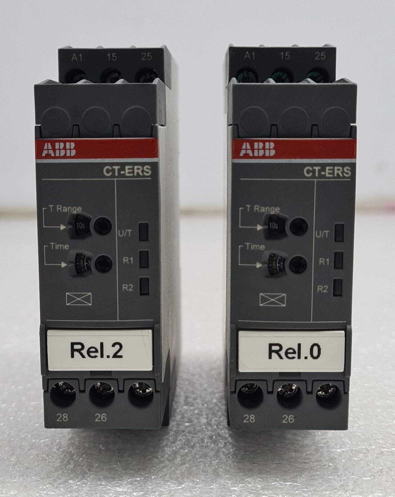 [LOT OF 2] ABB CT-ERS.22S On-delay time relay 1SVR730100R3300