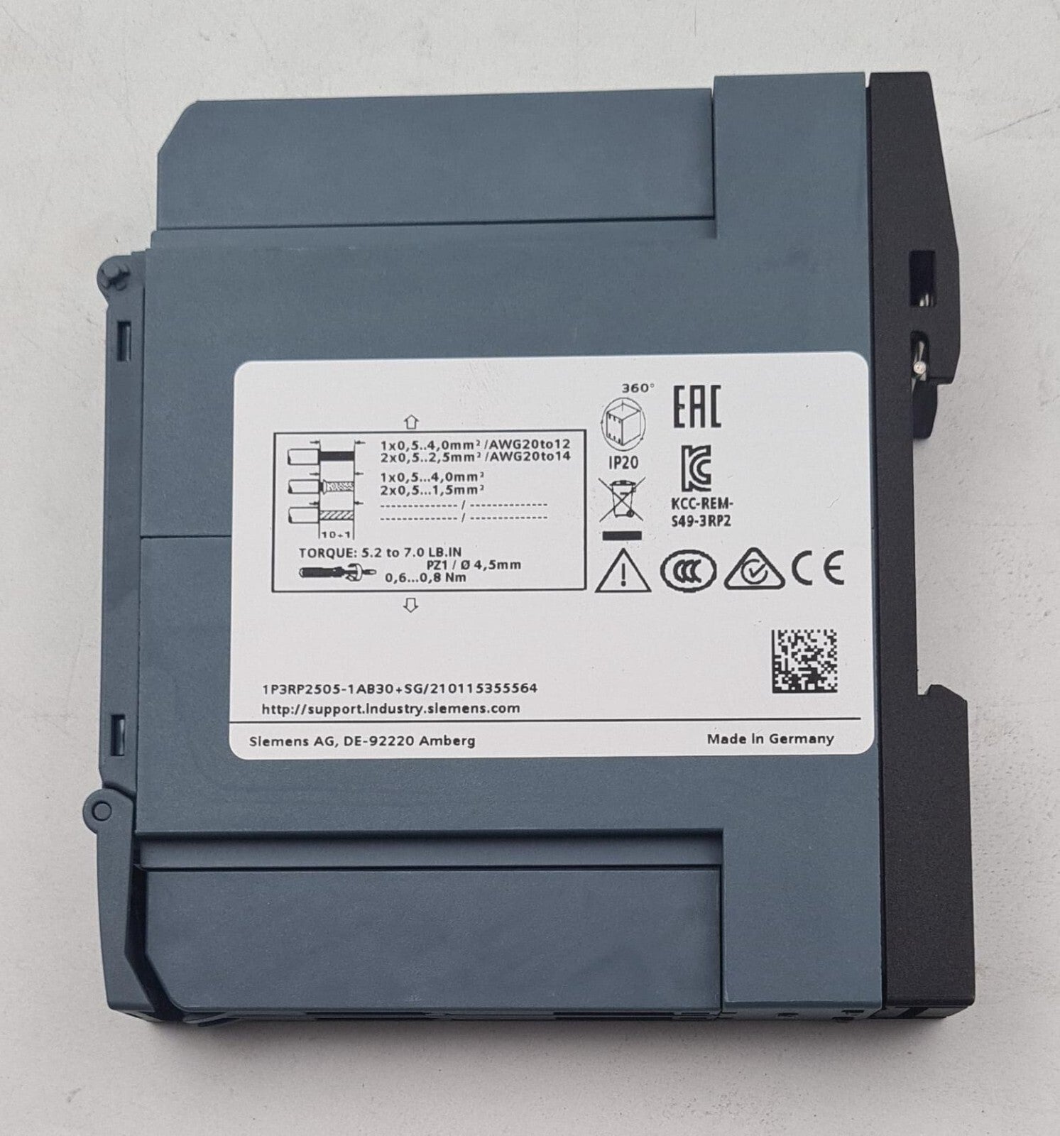 NEW - SIEMENS TIME RELAY 3RP2505-1AB30 V1.05