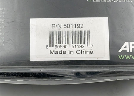 Archos Mini Dock product label and part number detail