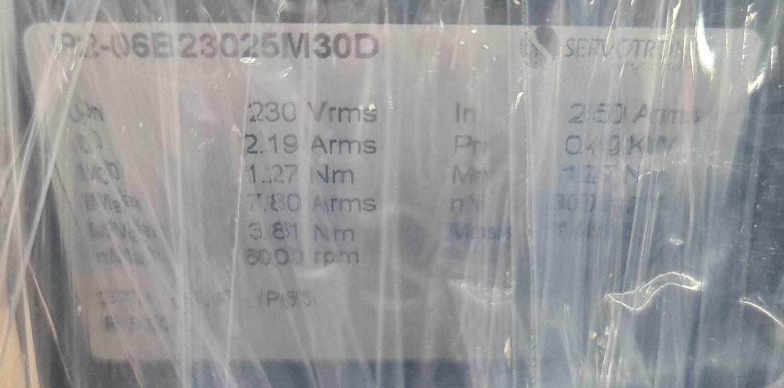 Servotronix servo Motor encoder 173D042001027 P2-06B23025M30D 6000Rpm