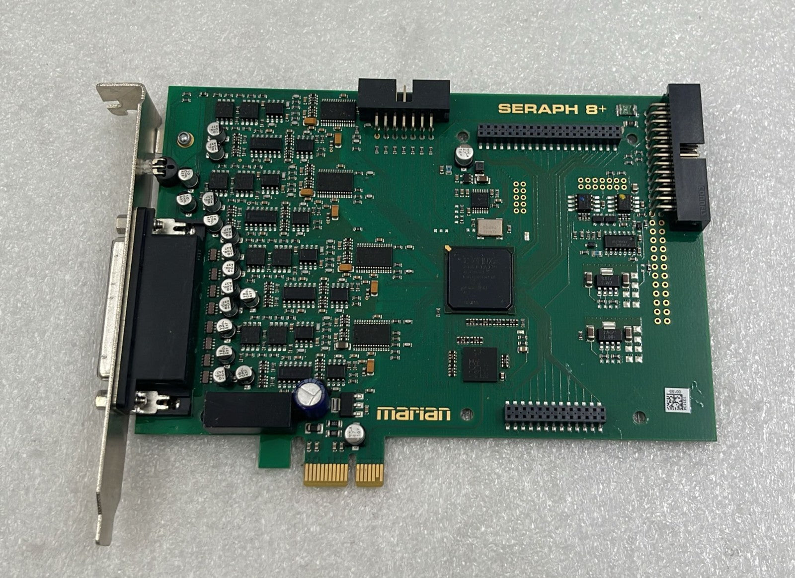 Marian Seraph 8+ PCIe 8x8 analog audio interface card front view