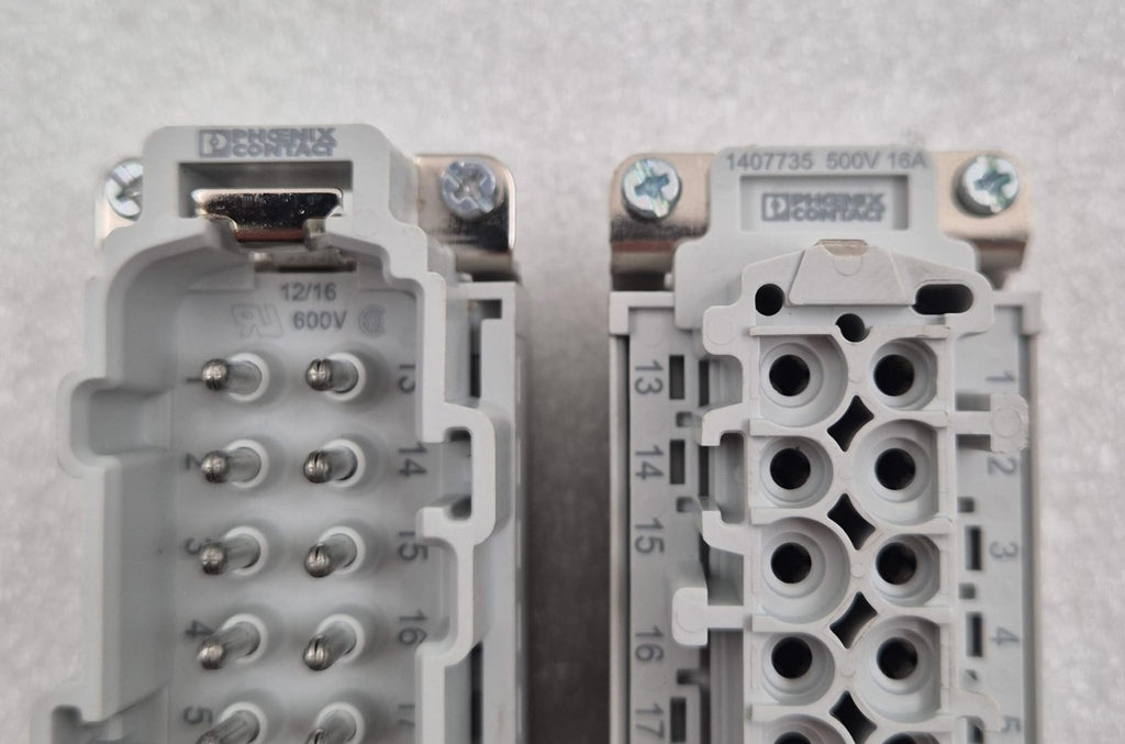 PHOENIX 1407735 HC-B 24-I-PT-F & 1407736 HC-B 24-I-PT-M Connector Heavy Duty