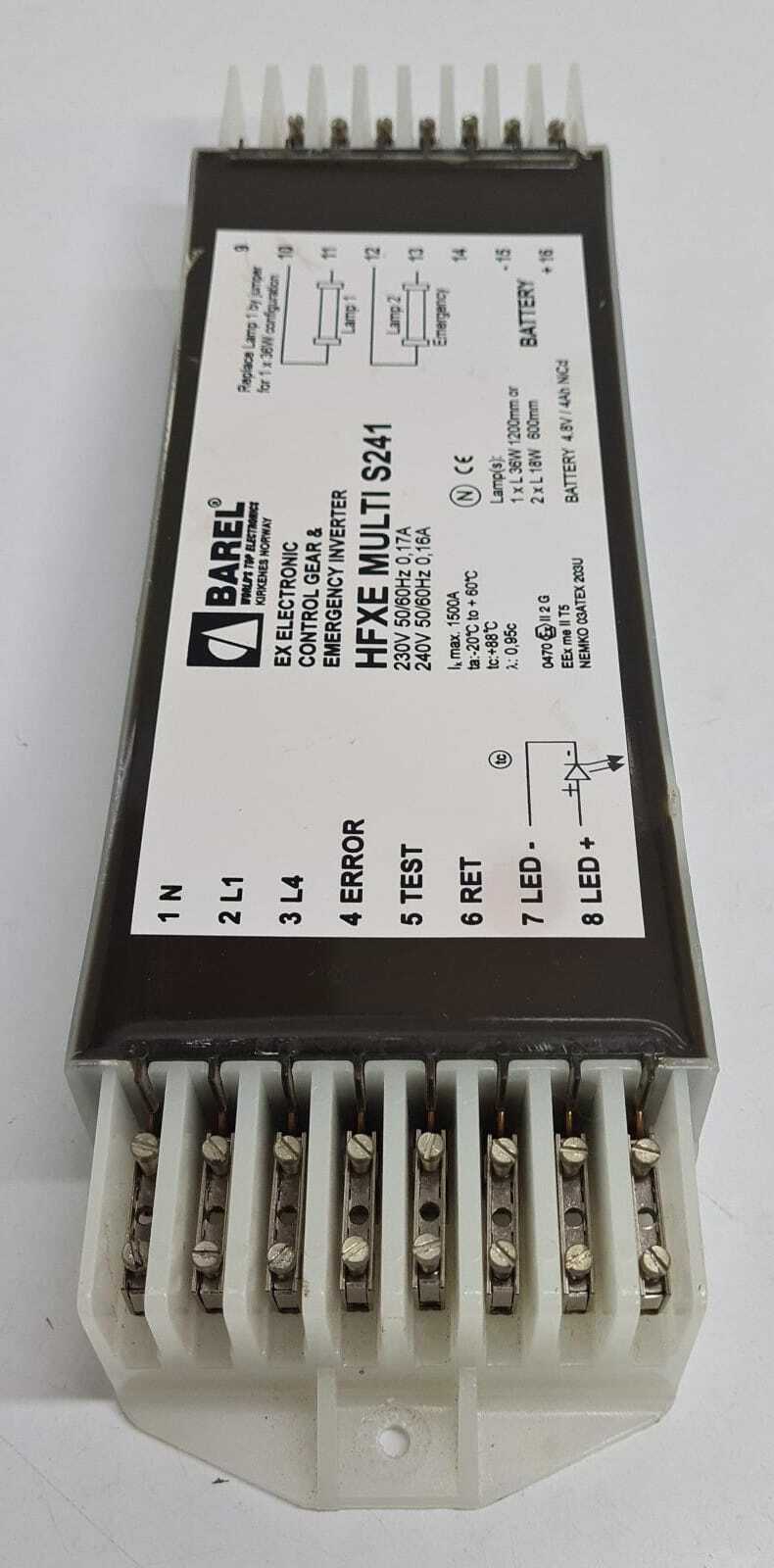 BAREL HFXE MULTI S241 EX ELECTRONIC CONTROL GEAR & EMERGENCY INVERTER