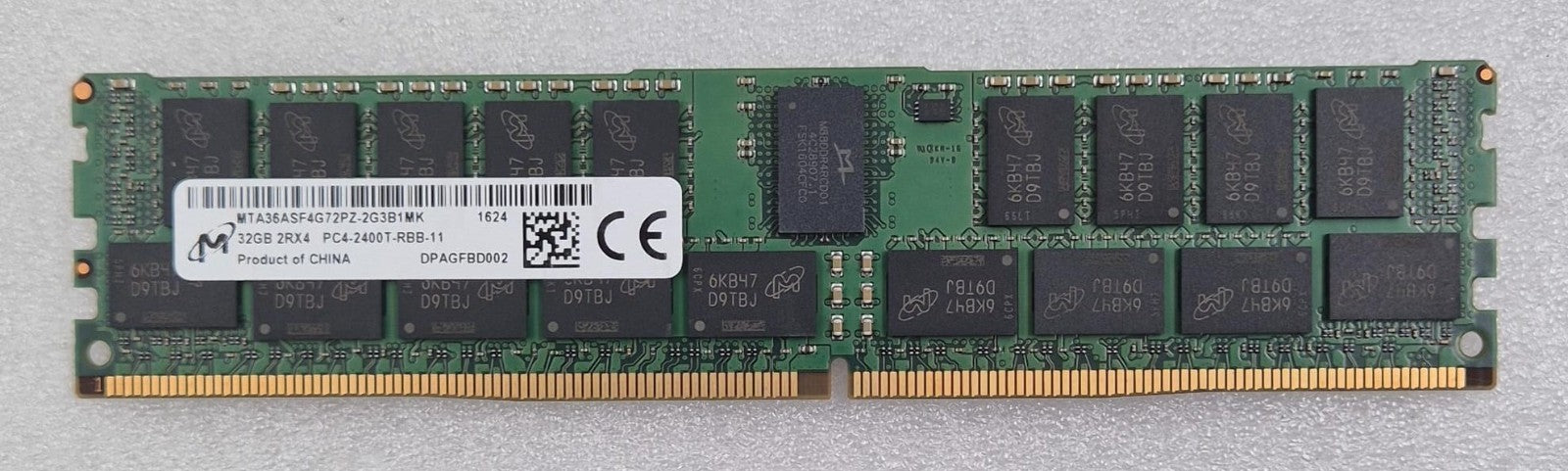 [LOT 8 PCS] MICRON 32GB 2RX4 PC4-2400T MTA36ASF4G72PZ-2G3B1MK SERVER MEMORY RAM