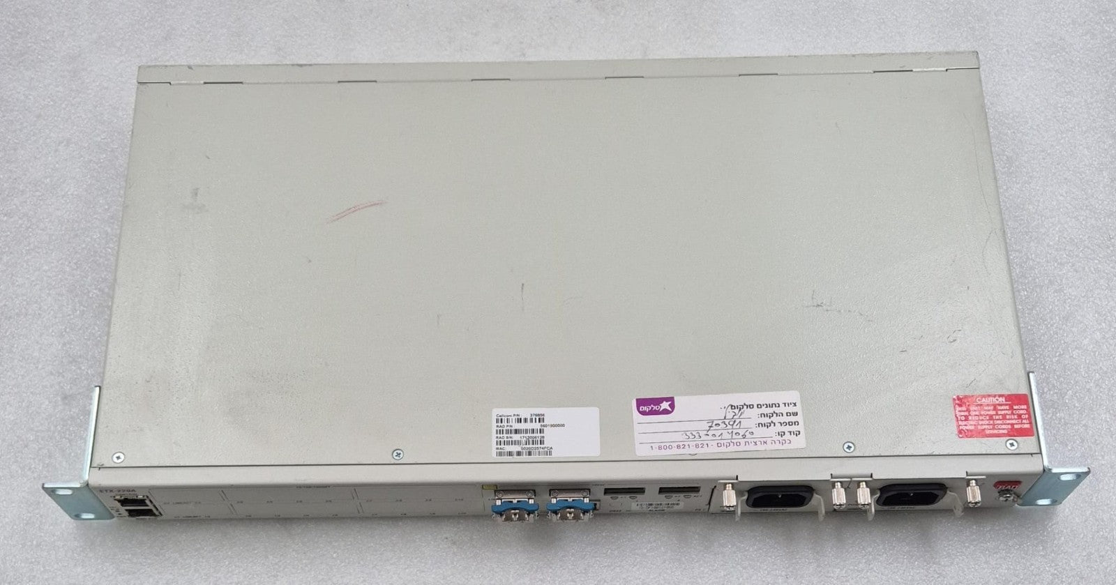 RAD ETX-220A 5601900000 ETX-220A_CELLCOM/DCR/4XFP/SYE/BSK 10G Ethernet Carrier