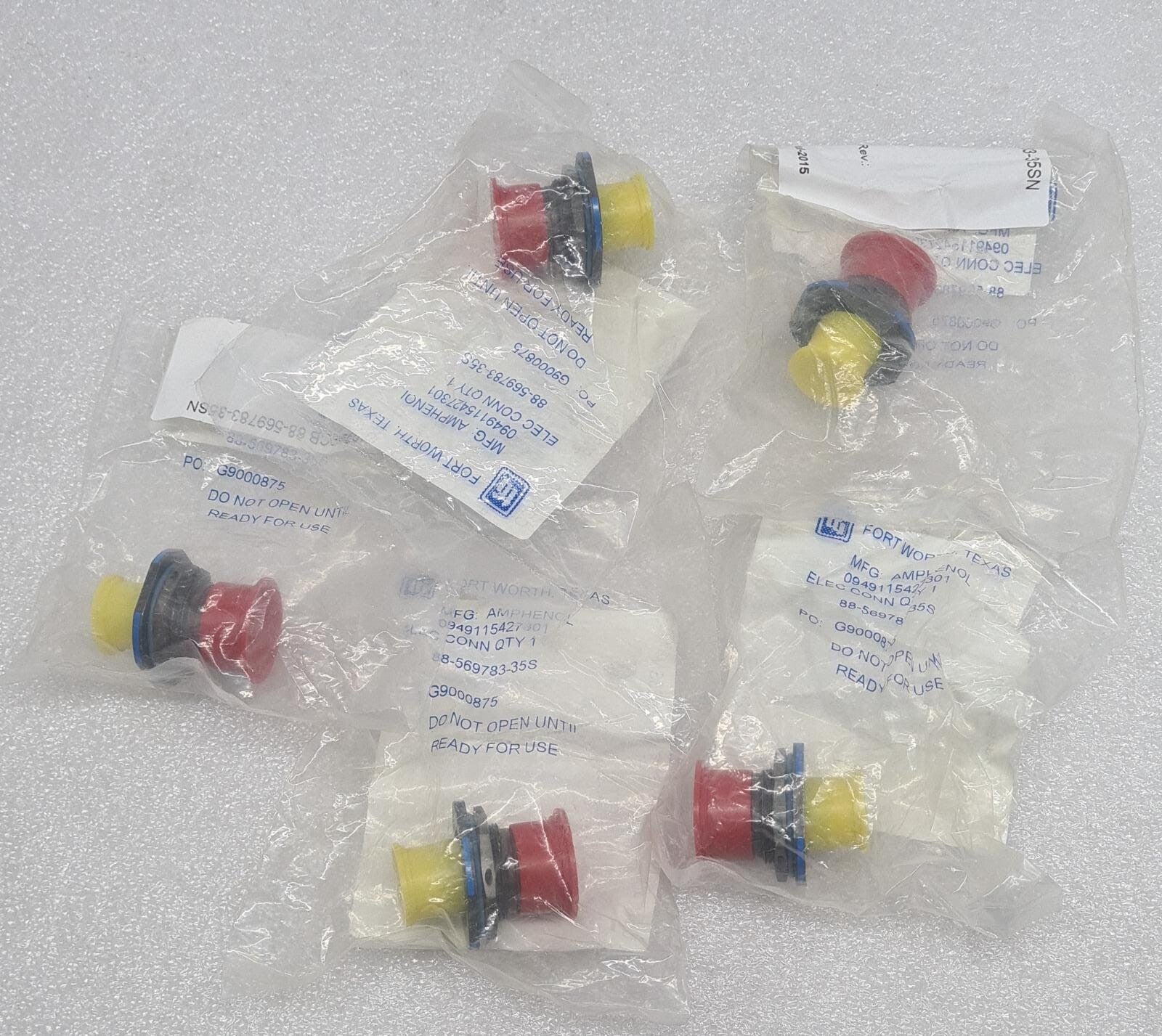 [LOT OF 5] NEW SEALED - Amphenol 88-569783-35S Circular MIL Spec Connector