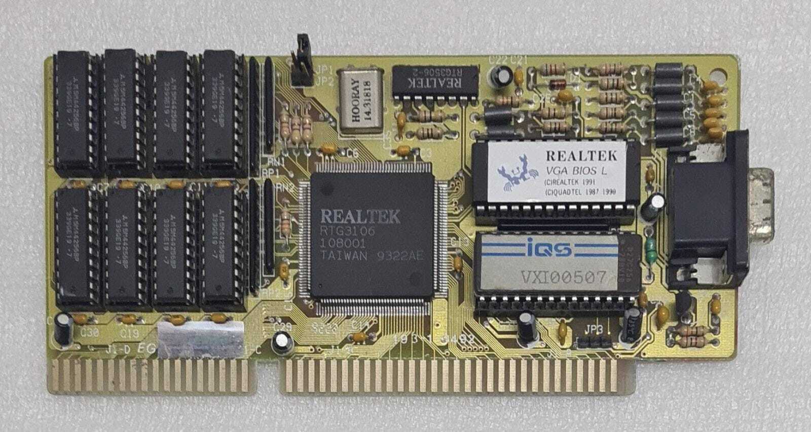 REALTEK RTG3106 VGA ISA 193-1-0492 Graphic Video Card