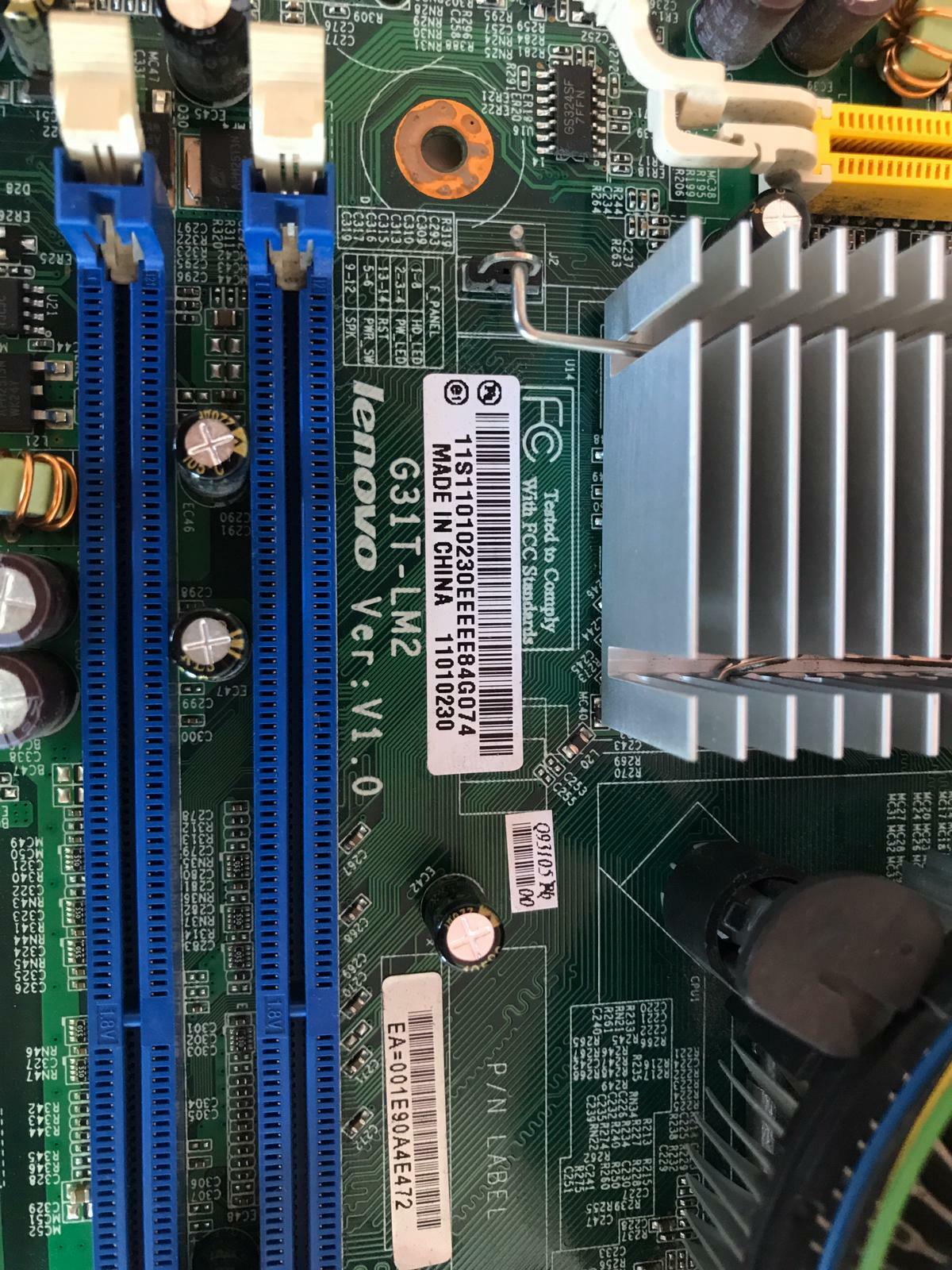 Ibm / Lenovo G31T-LM2 LGA775 Motherboard + CPU intel E7400 2.8Ghz