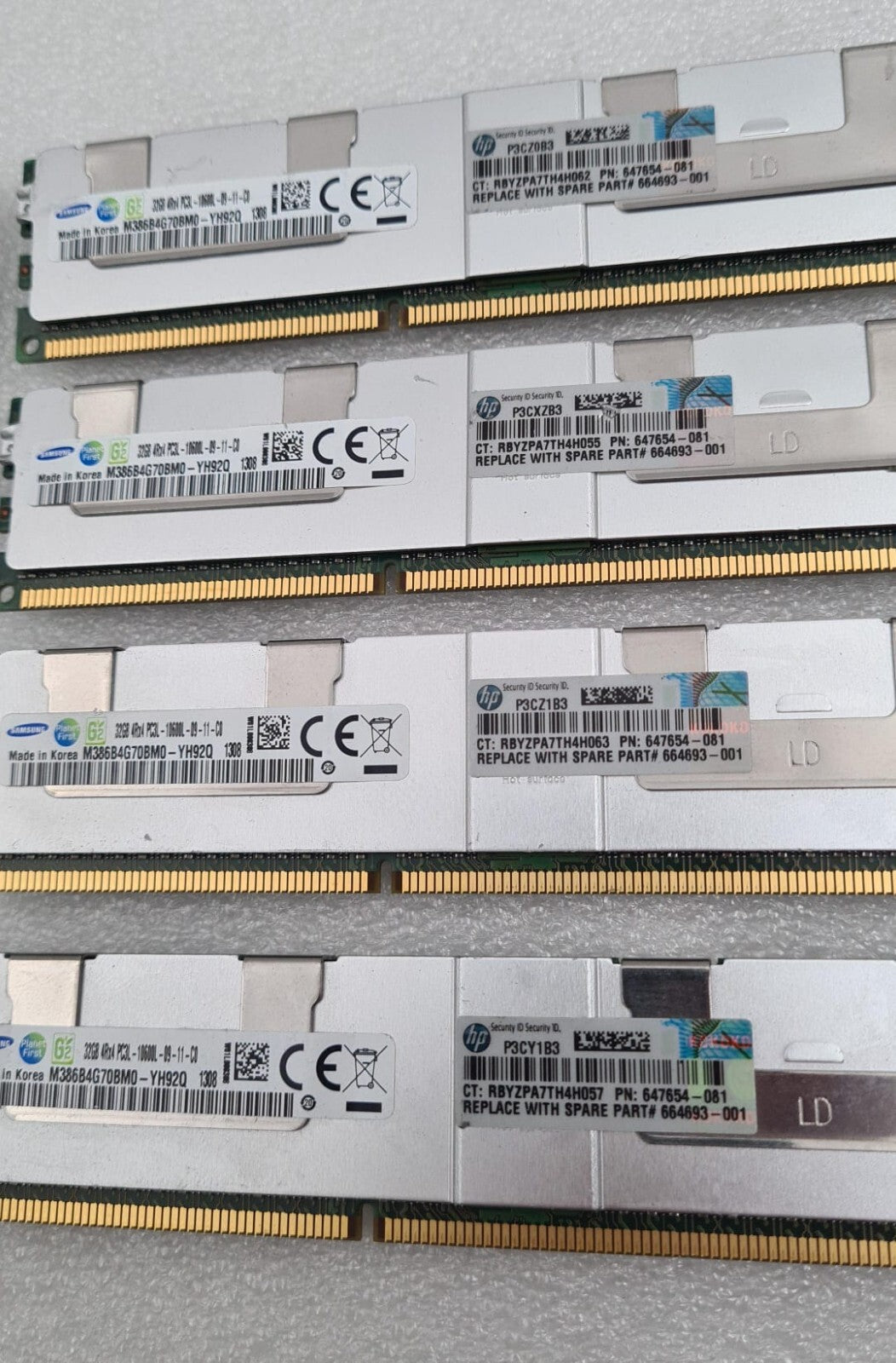[LOT 8] SAMSUNG 32GB 4Rx4 PC3L-10600L M386B4G70BM0-YH92Q DDR3 SERVER MEMORY RAM