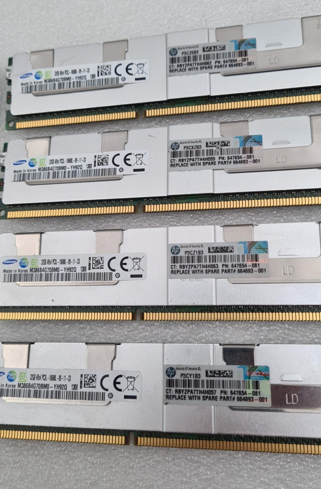 [LOT 8] SAMSUNG 32GB 4Rx4 PC3L-10600L M386B4G70BM0-YH92Q DDR3 SERVER MEMORY RAM