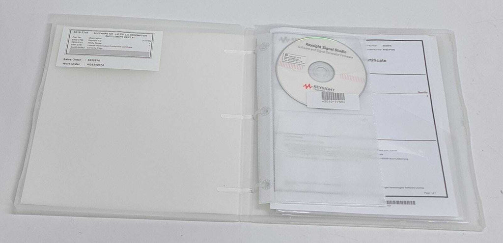 NEW - KEYSIGHT Technologies 5010-7747 SOFTWARE KIT W/ SW CD 5010-7739
