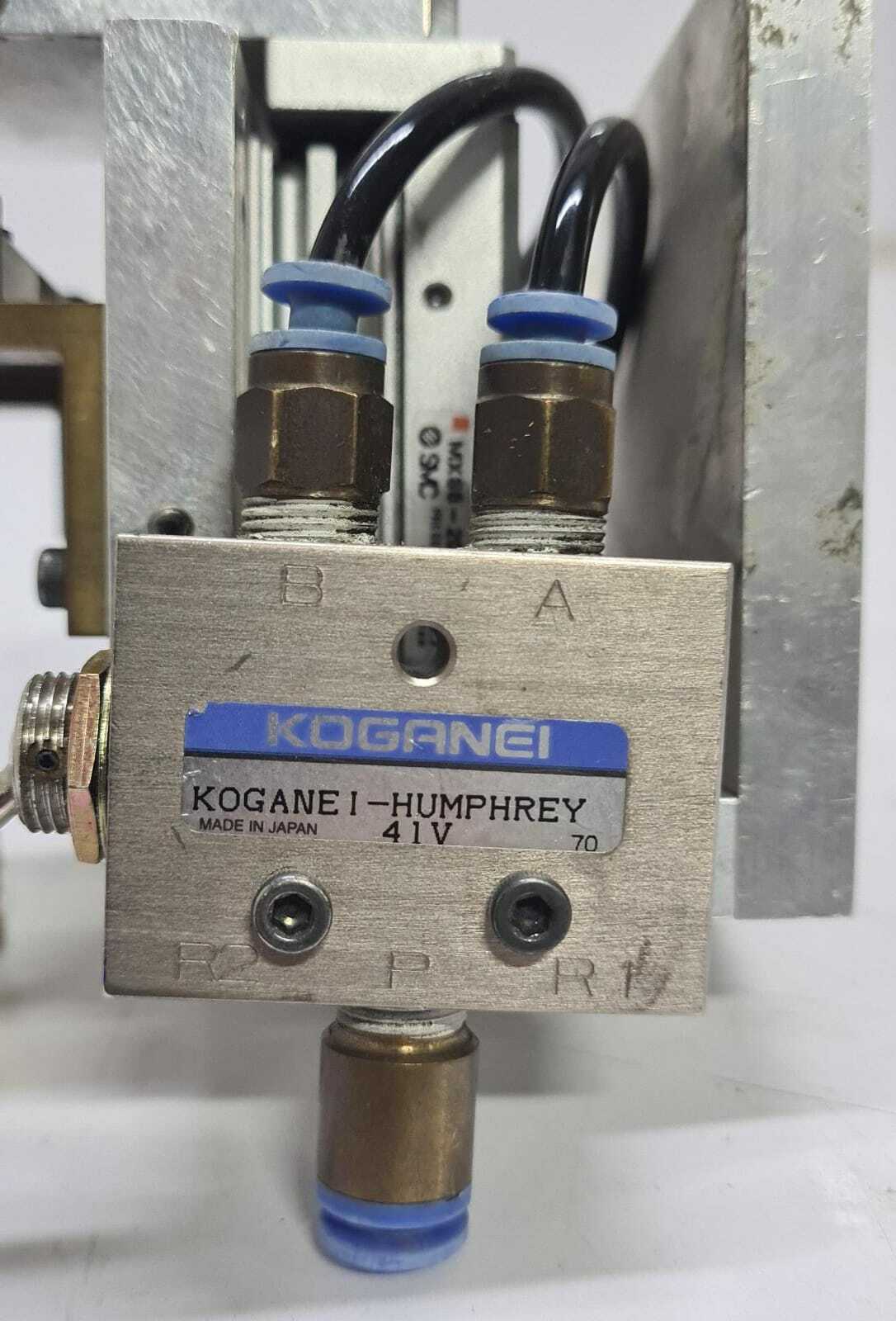 SMC MXS8-20 W/ KOGANEI HUMPHREY 41V Pneumatic Slide Guided Assy