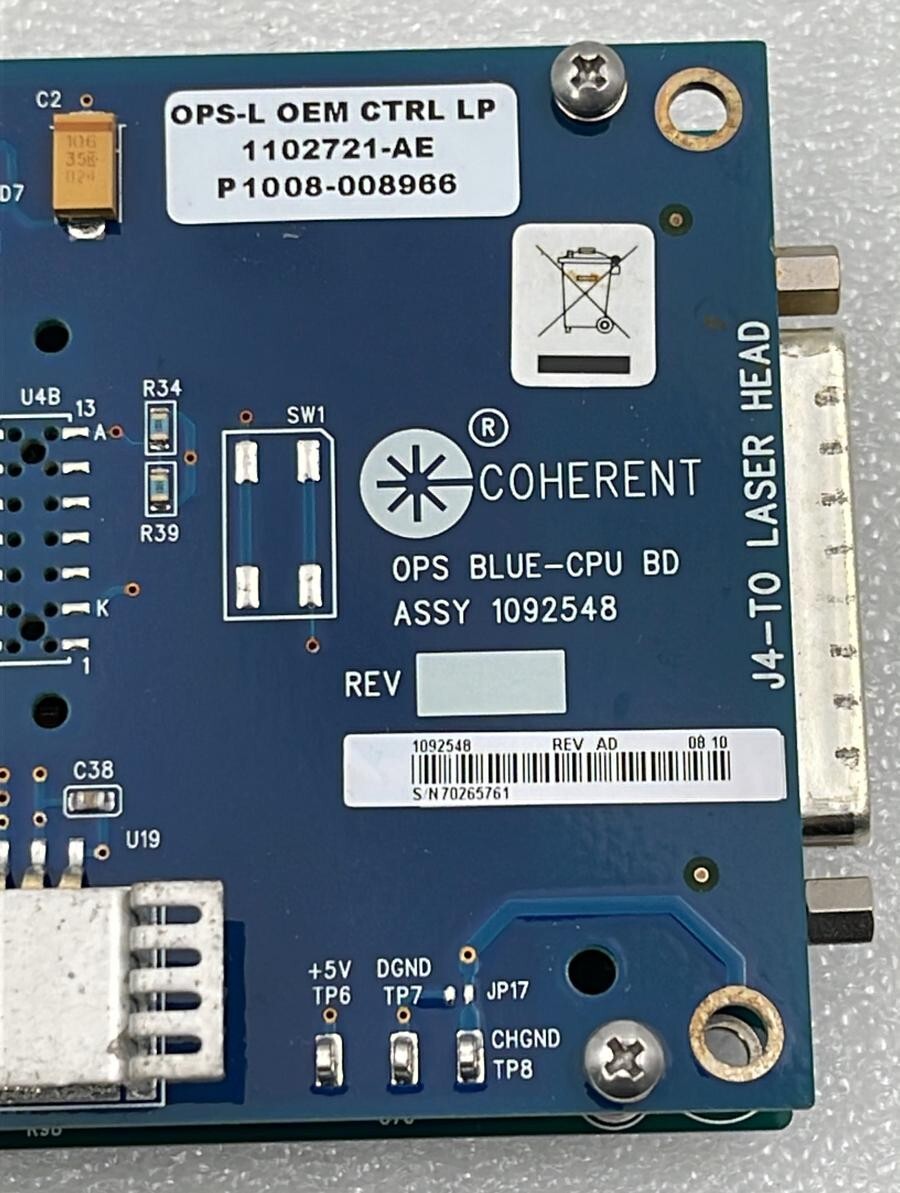 COHERNET 1092548 OPS BLUE-CPU BD 1102721-AE J4-TO LASER HEAD