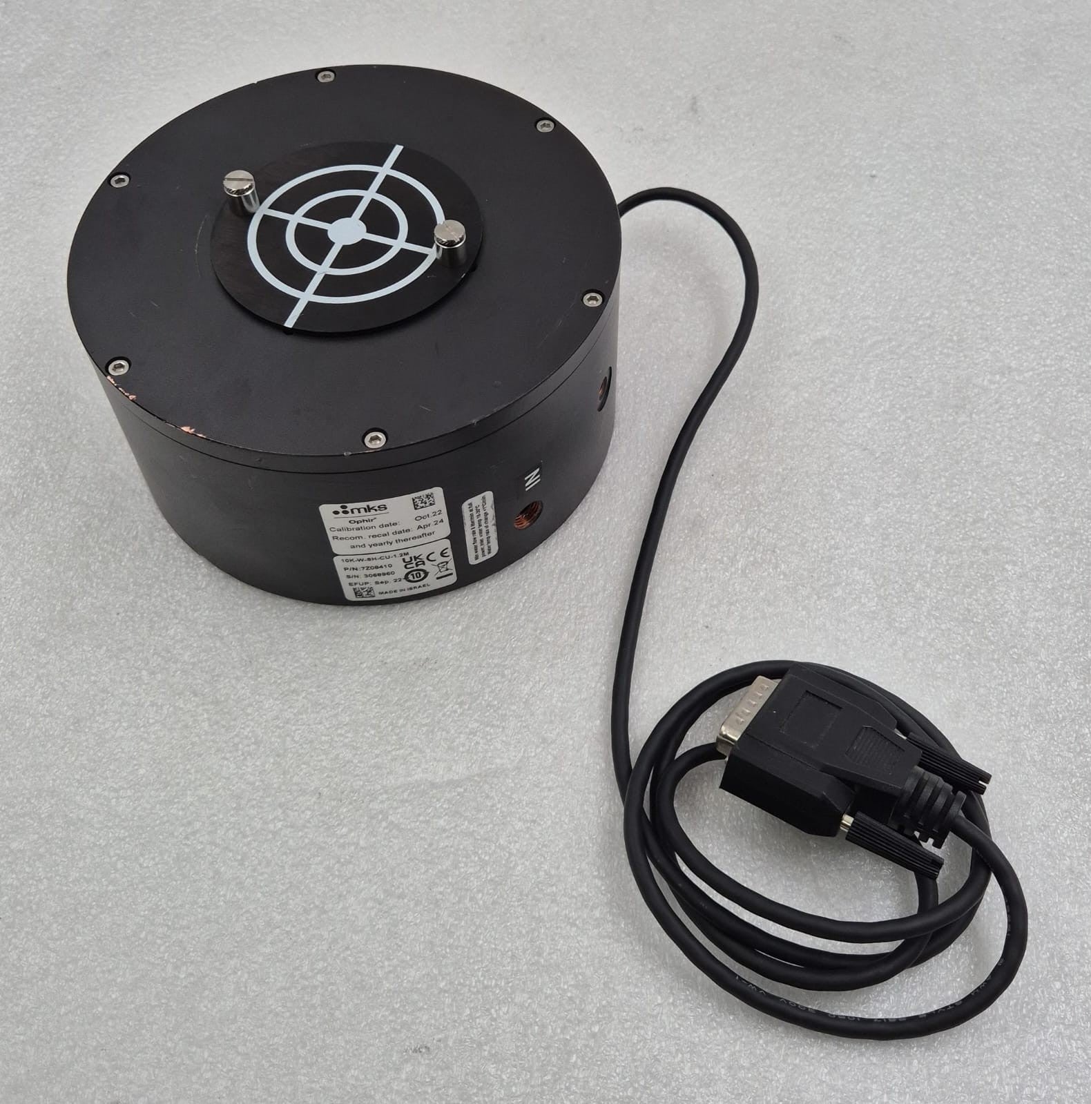 Ophir mks 10K-W-SH-CU-1.2M 7Z08410 LASER ENERGY METER HEAD