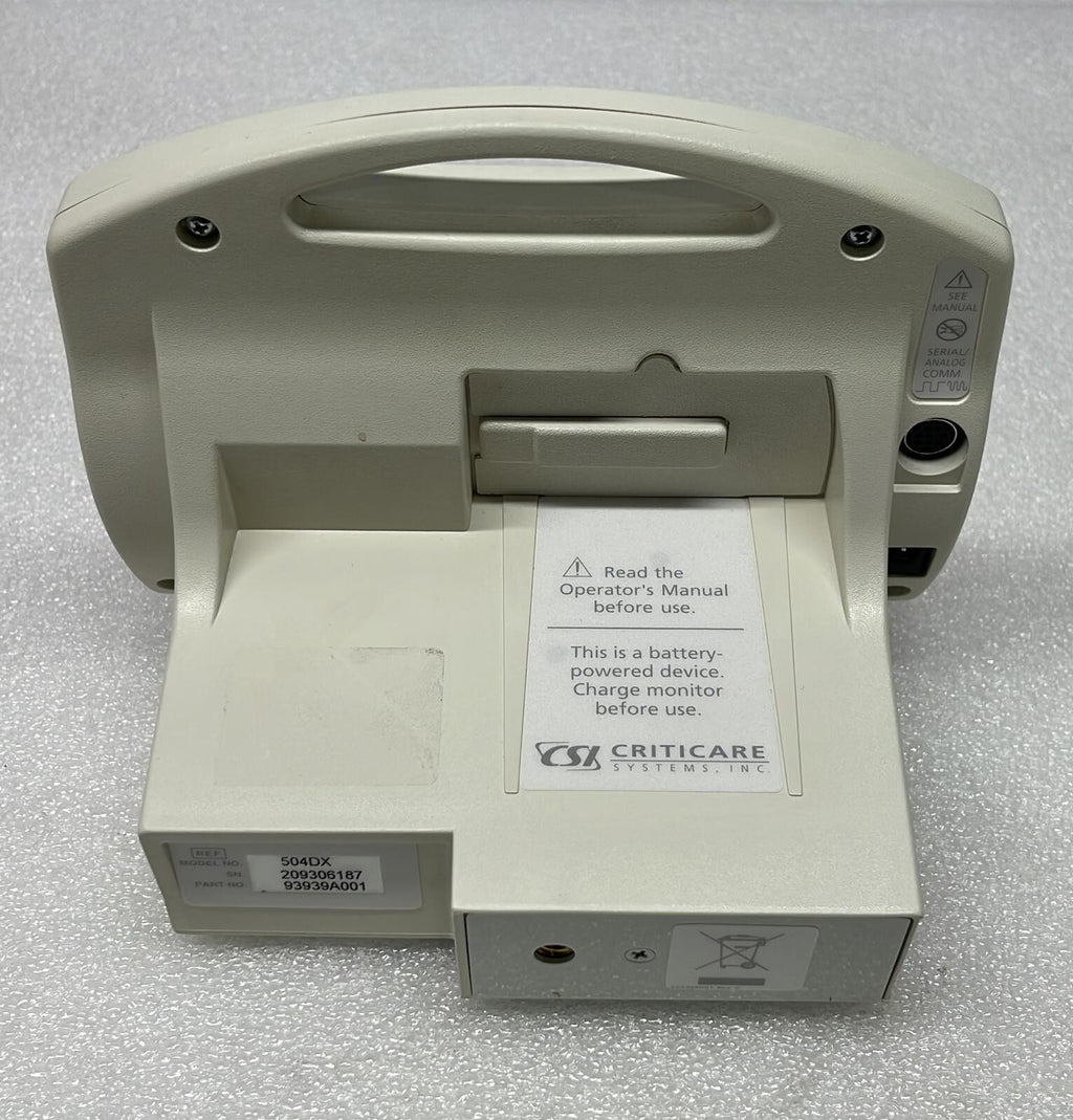 CSI Criticare Systems 504DX Digital Oximeter Monitor W/ 934-10DN Finger Sensor