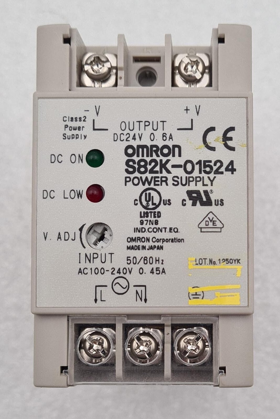 [LOT 3] NEW - OMRON S82K-01524 Switching Power Supply 24V 0.6A 100-240VAC
