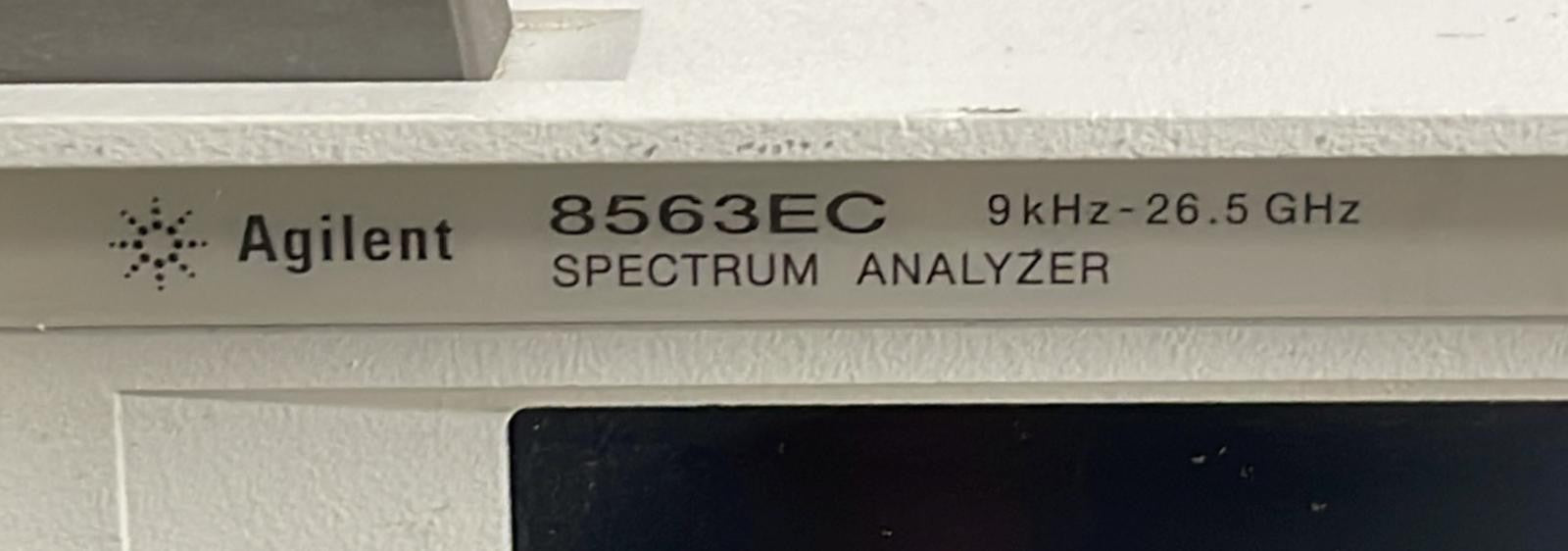 Agilent 8563EC spectrum analyzer right-side control panel view