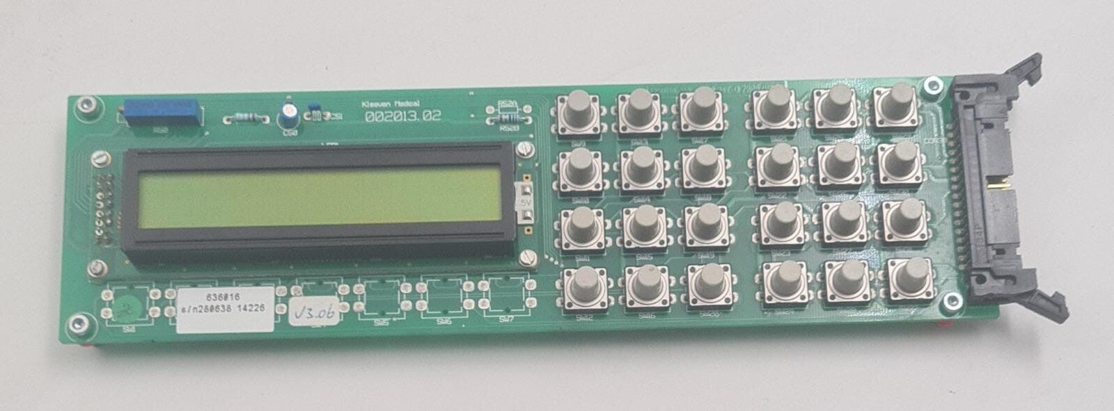 WINSTAR WH2402A-YYYH-ET 2402A Display Panel W/ Kleeven Medical 002013.02 Board