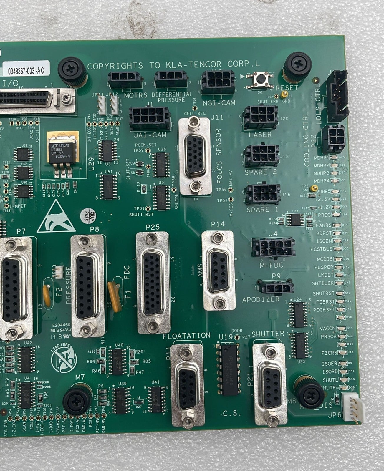 KLA-TENCOR 0348367-003 Combo interface Board PCB 0348368-002 Assy 0348367-001