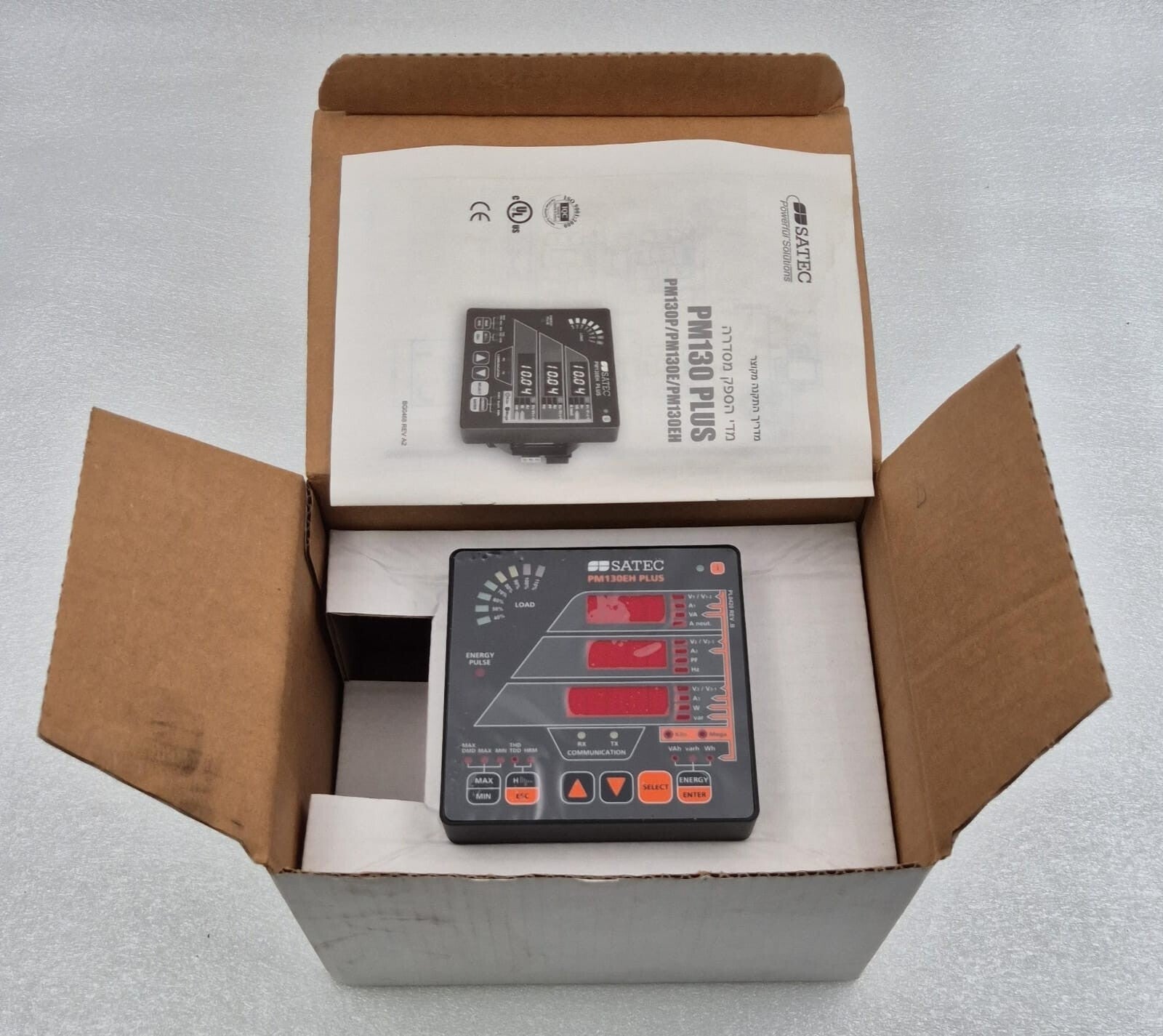 **NEW** SATEC PM130EH PLUS Multi-functional Power Meter PM130EH-PLUS-5-50HZ-ACDC