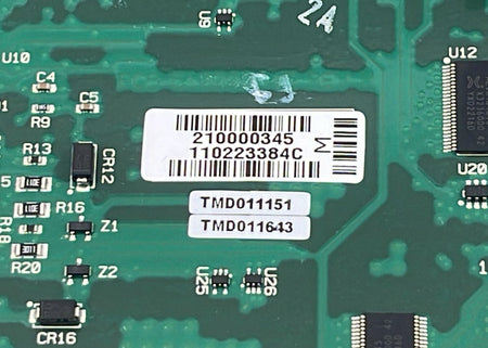 Waters 210000345 PCB serial label close-up