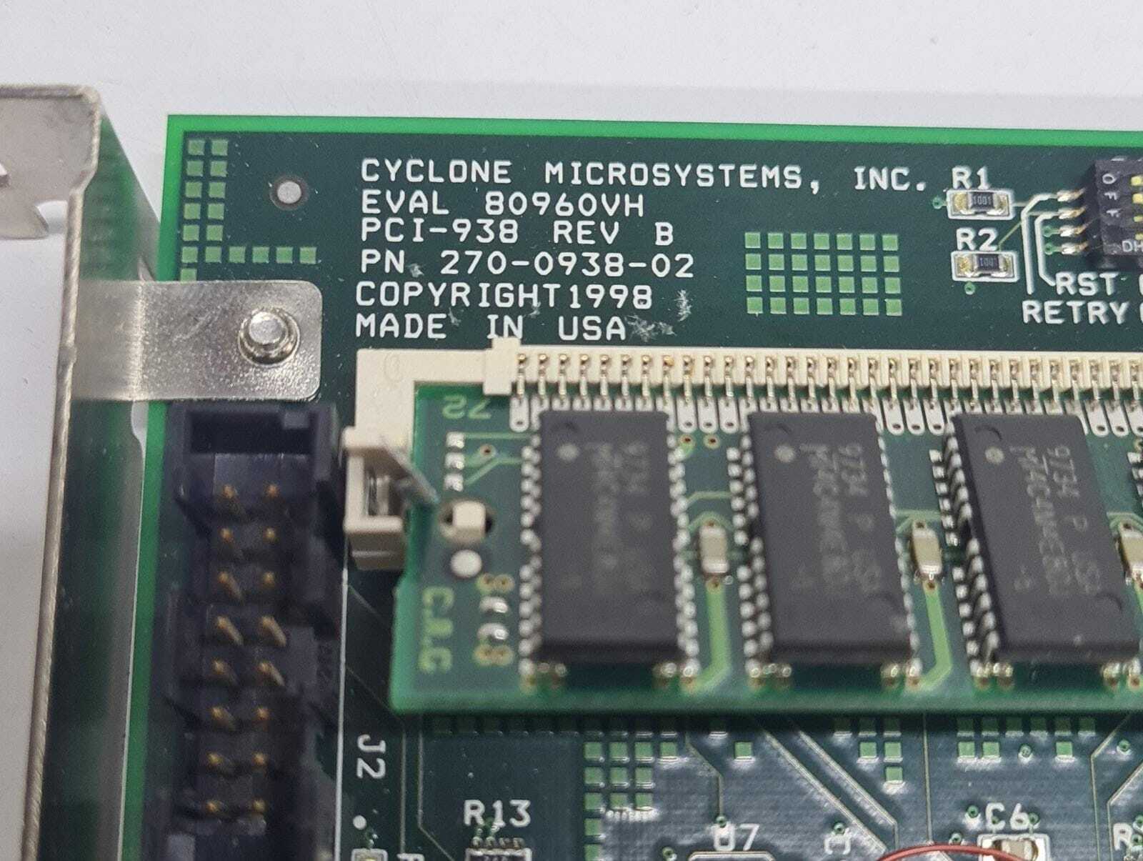 Cyclone Microsystems PCI-938 REV B 270-0938-02 Network Adapter Card W/ Memory