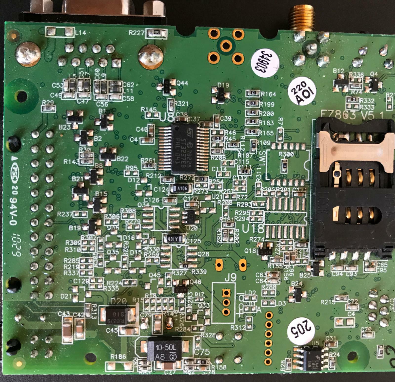 Multi-Chip Module MCM Telit GE863-Quad Board RF GPS Wireless VGA