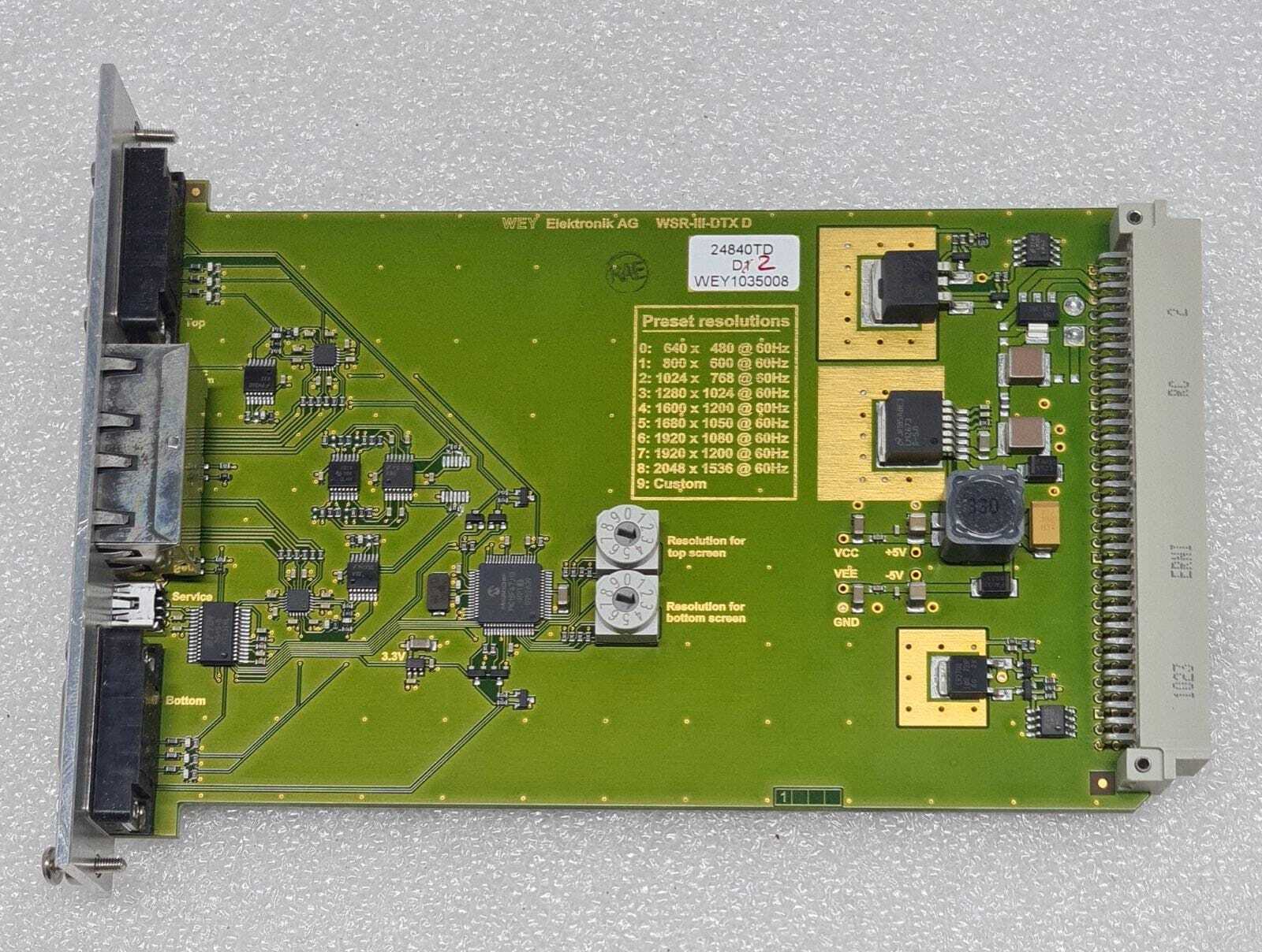 WEY Elektronik TEC 24840TD D2 WSR-III-DTX D Video Transmitter Board