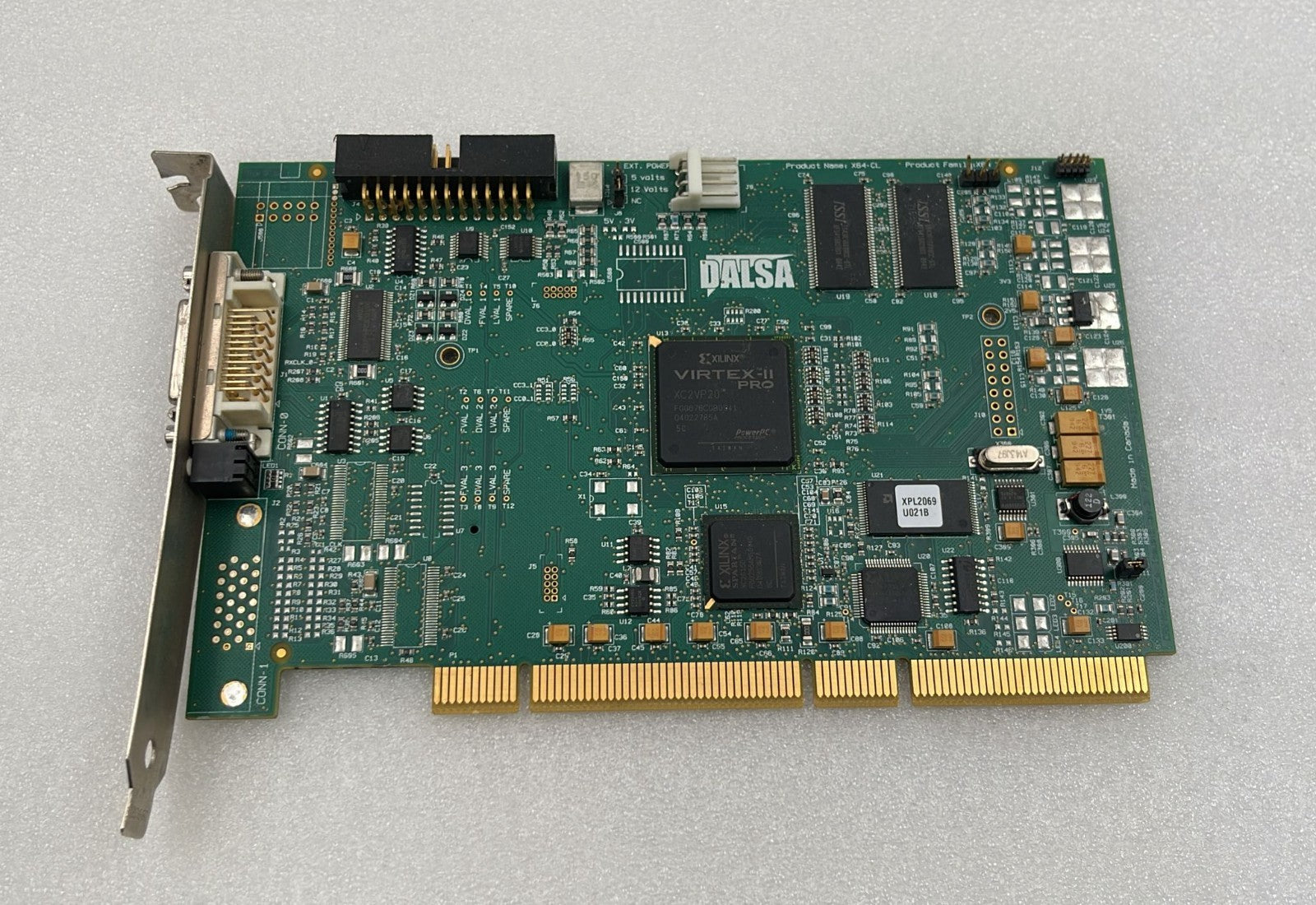 Teledyne DALSA X64-CL 32MB Camera Link frame grabber front view
