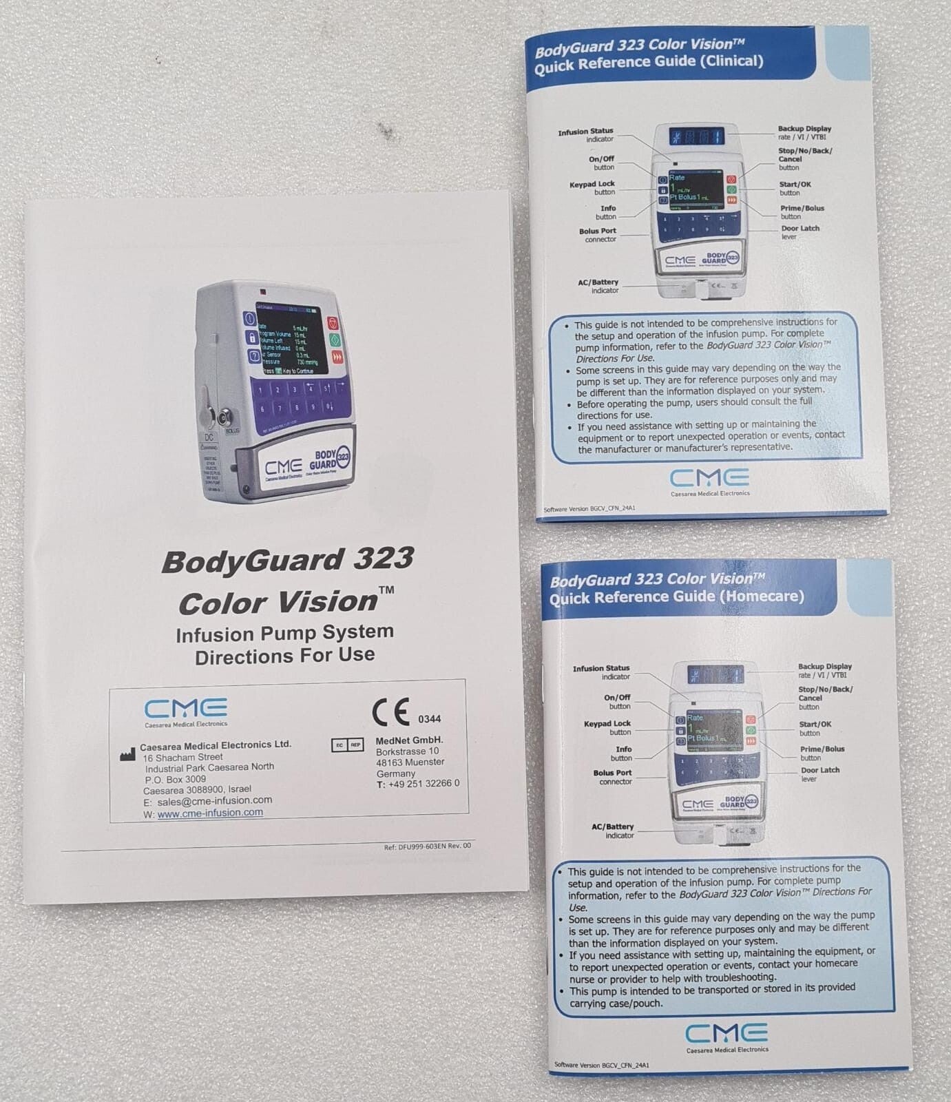 *NEW* MedNet CME Caesarea BodyGuard 323 999-603EN Infusion PUMP & CHARGER KIT