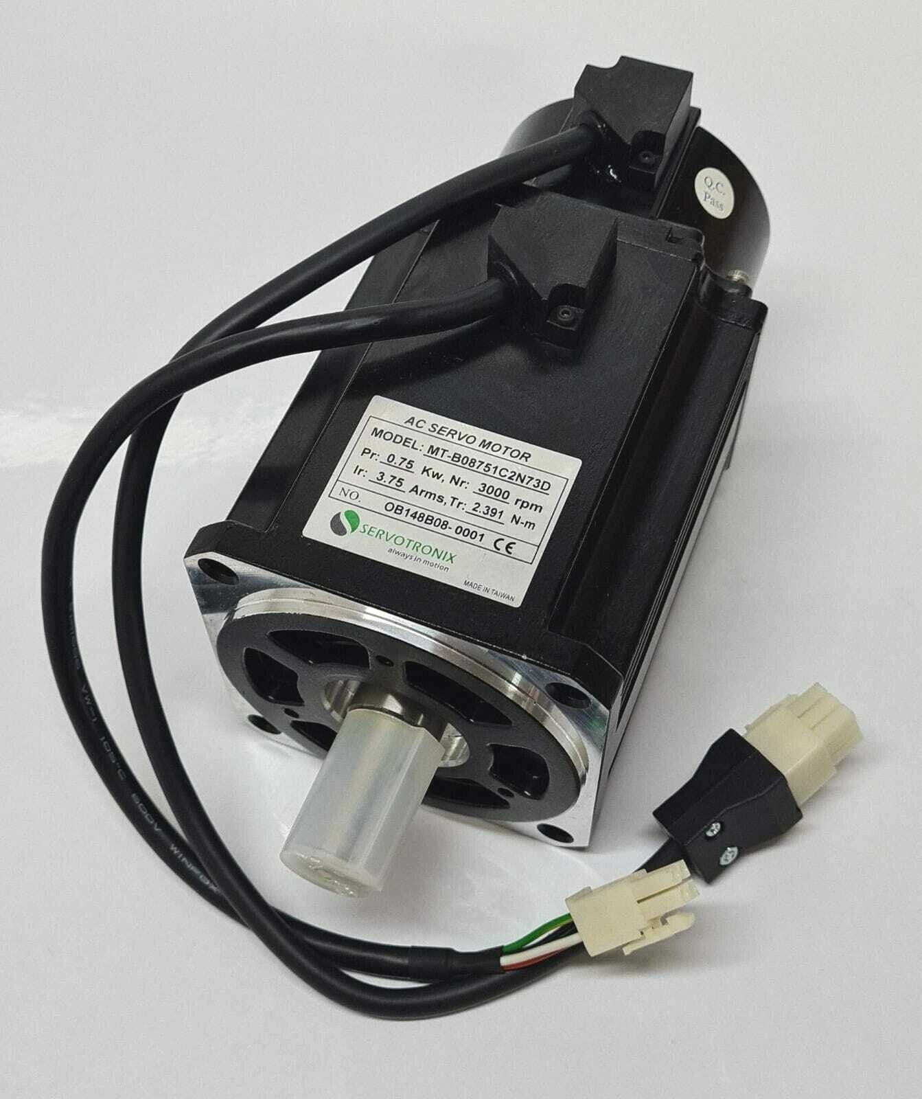 Servotronix MT-B08751C2N73D AC Servo Motor 0.75KW 2.4NM 3000RPM