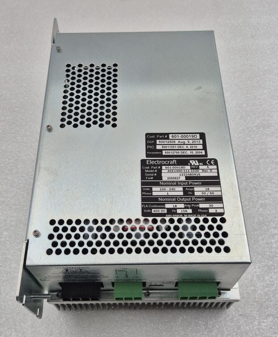 Electrocraft 601-00019D ACE1300-111-1020 AUTOMATION Controls Servo Drive **AS-IS