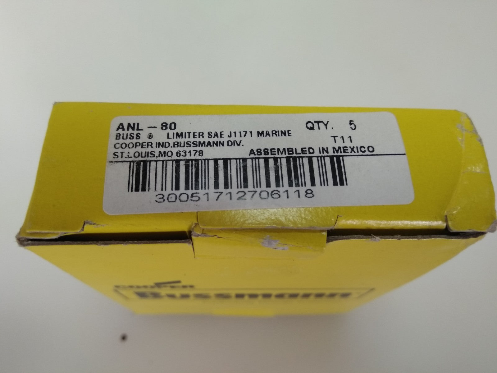 Lot 5 - Cooper Bussmann Anl 80 Amp 32ac 80dc Current Limiting Power Fuse Marine