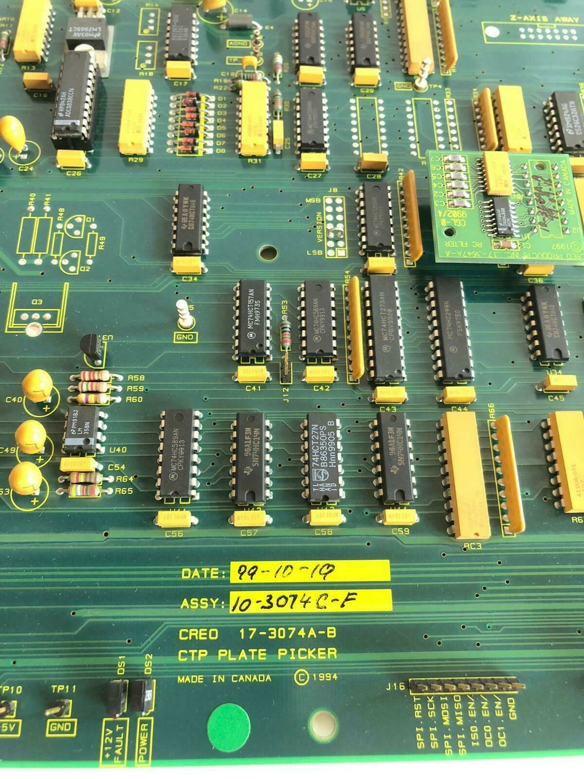 Kodak Creo Platesetter CTP Plate Picker 17-3074A-B 10-3074C-F Canada PrePress