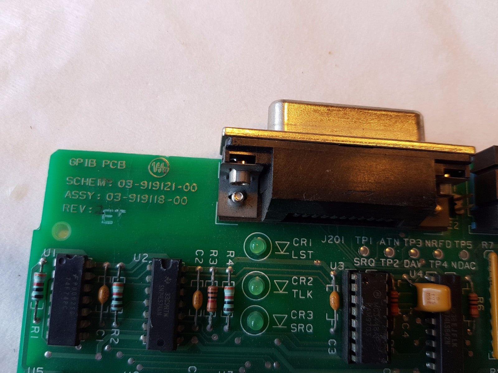 Varian GPIB PCB Board 03-919121-00 03-919118-00 Rev 2