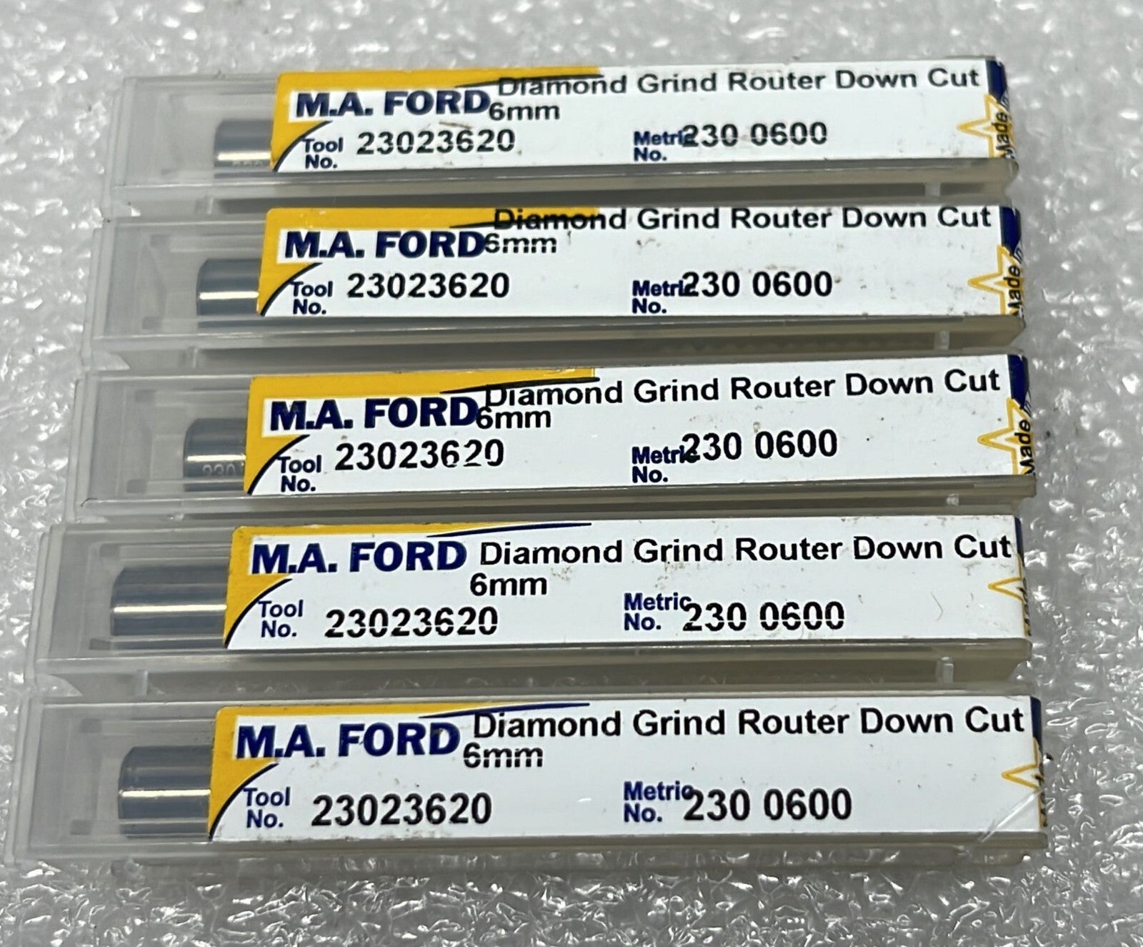 NEW - [LOT OF 10] M.A.FORD 23023620 DIAMOND GRIND ROUTER DOWN CUT 6mm 2300600