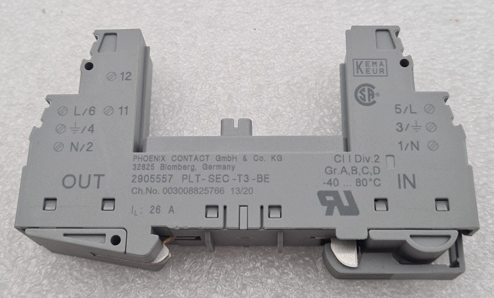 *NEW* PHOENIX CONTACT PLUGTRAB PLT-SEC-T3-BE 2905557 Surge Protection Device