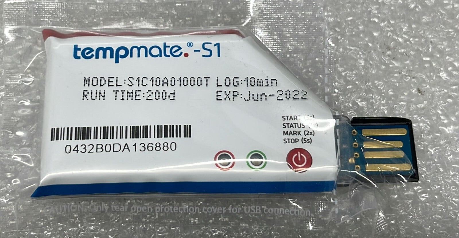 [LOT OF 6] TEMPMATE-S1 VER 3 MODEL S1C10A01000T Temperature Data logger