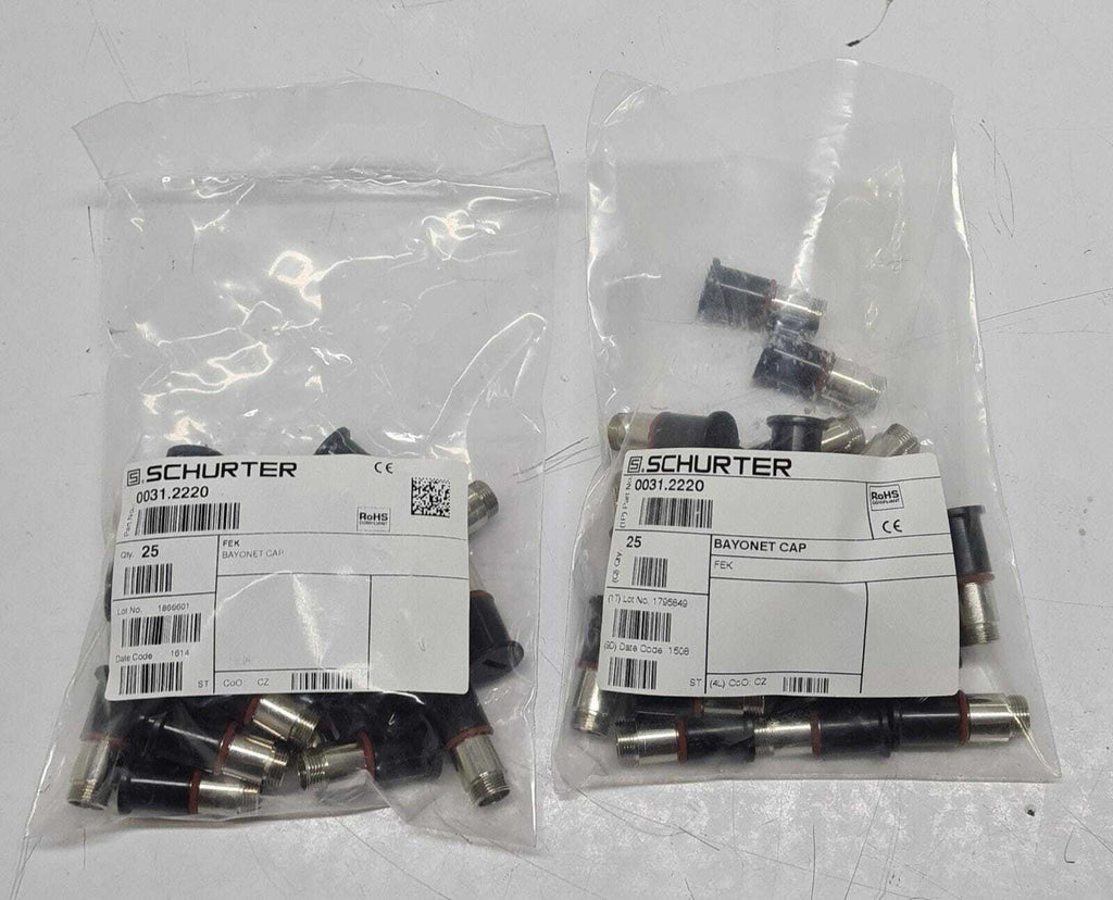 [LOT 8 UNITS SET] NEW - SCHURTER 0031.2220 BAYONET CAP Fuse Holder FIZ 600V 30A