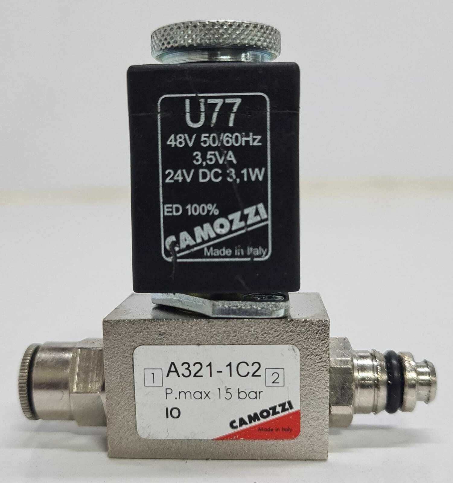 CAMOZZI A321-1C2 Directly Operated Solenoid Valve W/ CAMOZZI U77 Coil - Type #2