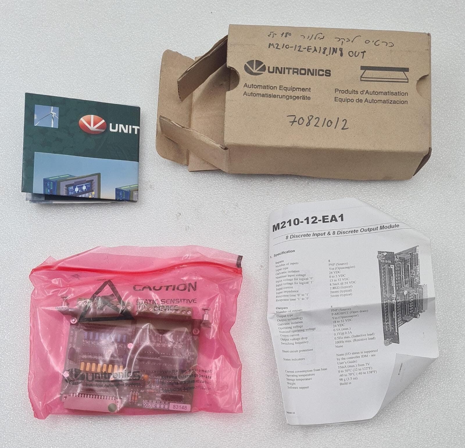 NEW - UNITRONICS M210-12-EA1 Slot Board M210-EA Communication Module