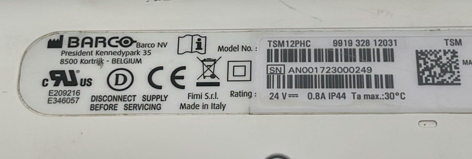 Barco TSM12PHC Philips Angio/Cath TouchScreen Module 991932812031  **AS IS