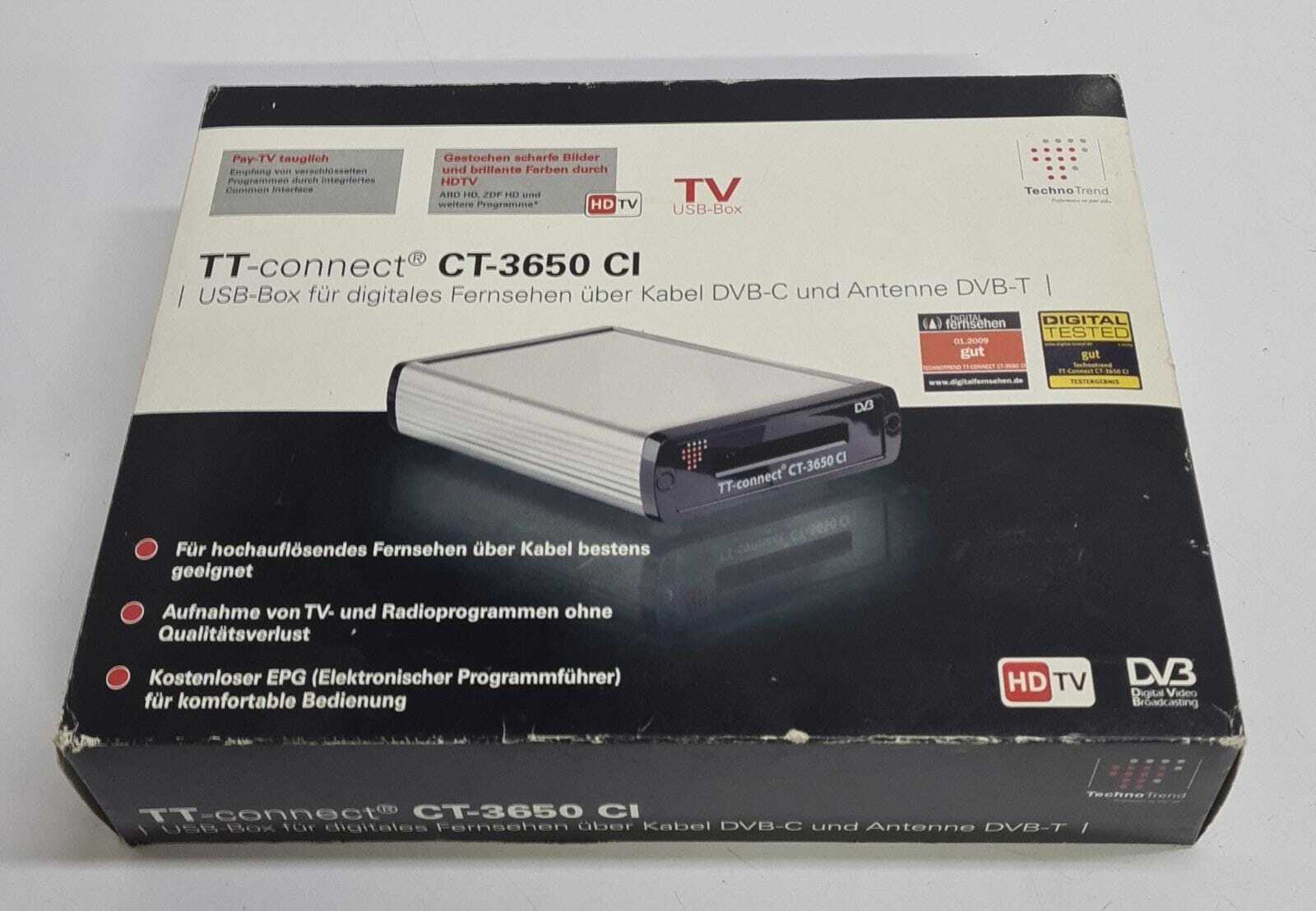 NEW - TechnoTrend TT-connect CT-3650 CI HDTV USB-Box