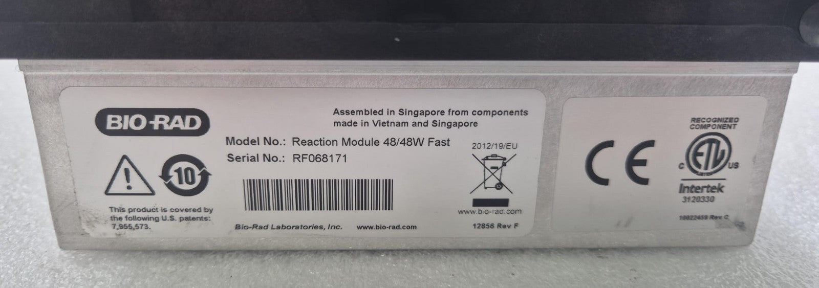 Bio-Rad Reaction Module 48/48W Fast Thermal Cycler Module Block