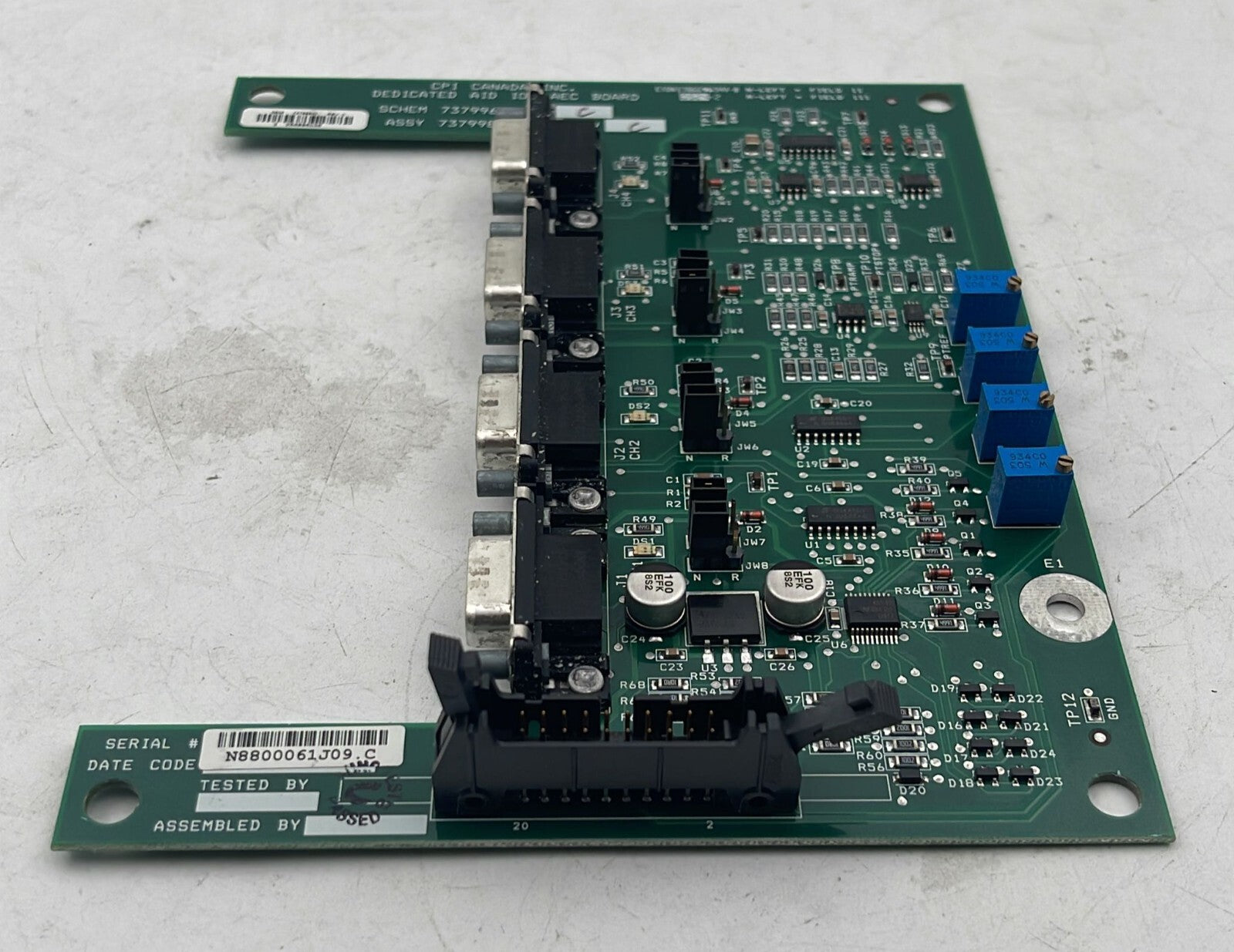 INDICO X-Ray Dedicated AID ION CPI Board PWB 737998 SCHEM 737996 PWB 737997