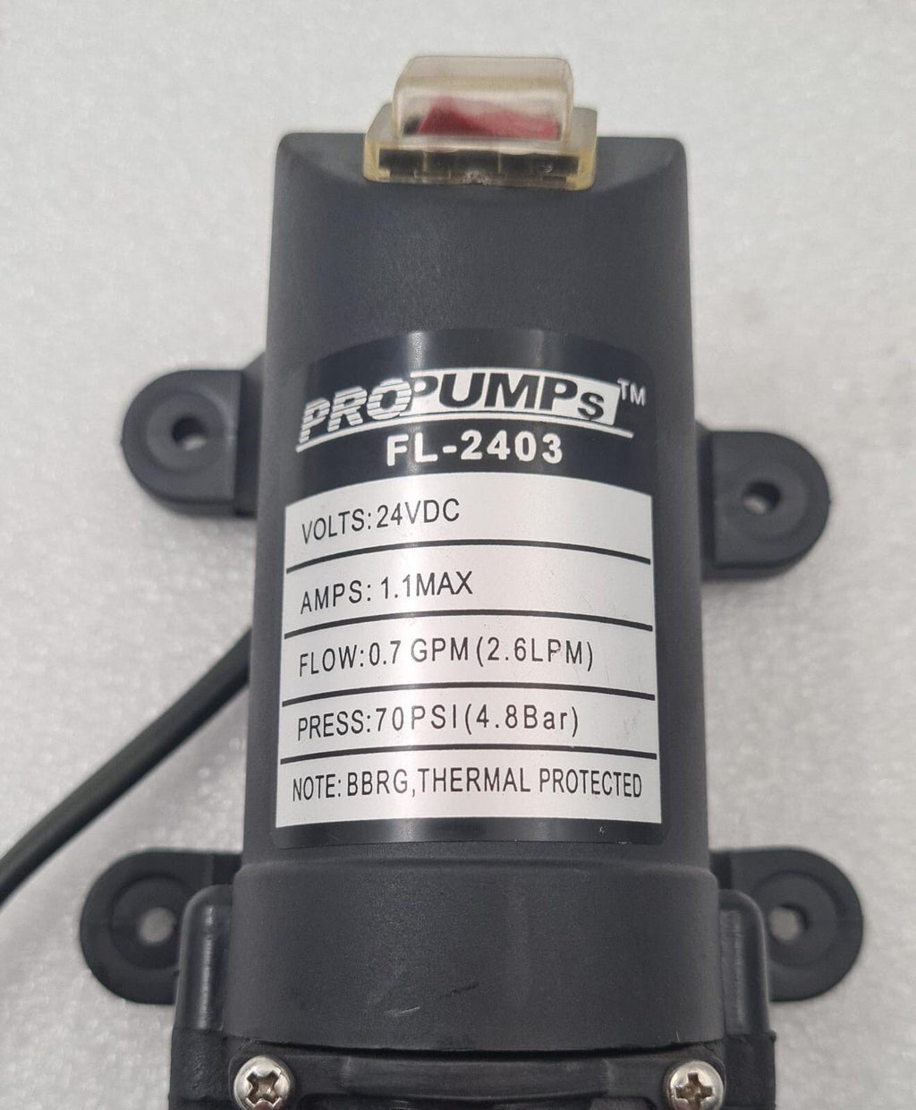 PROPUMPS FL-2403 High Pressure Self-Priming Water Pump 24VDC 4.8 Bar