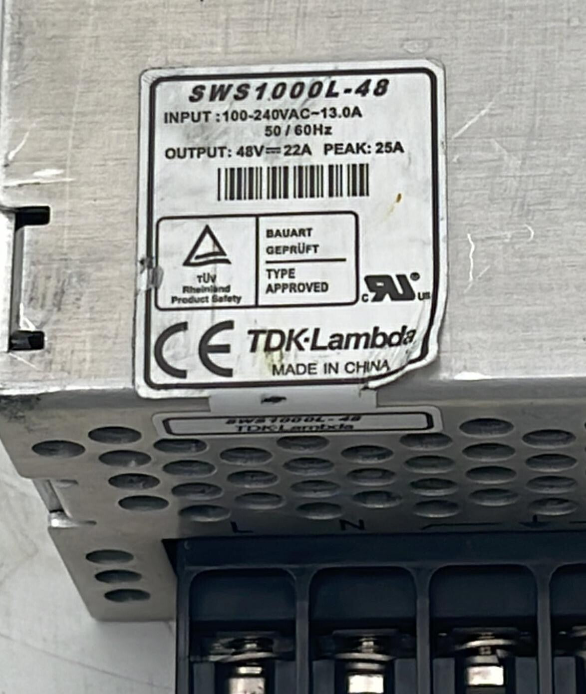TDK Lambda SWS1000L-48 Power Supply 240VAC 13A