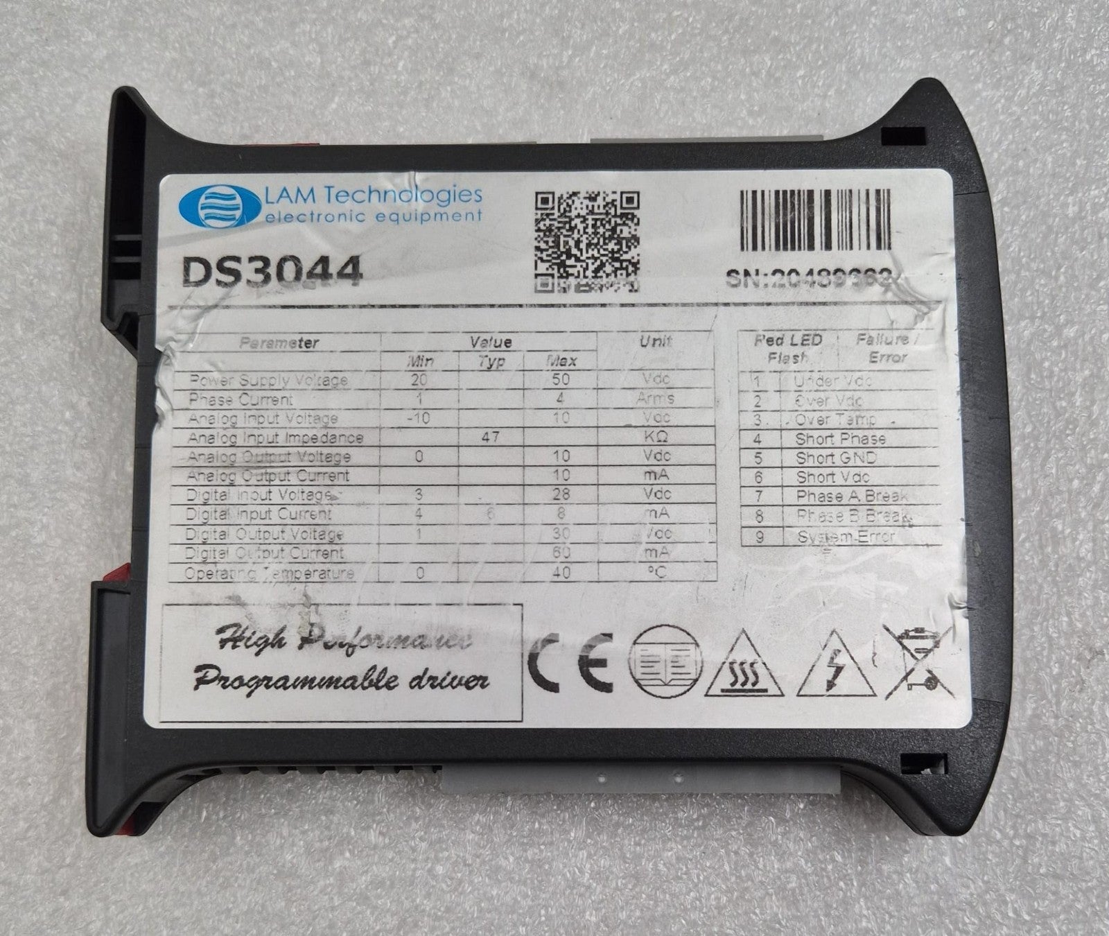 LAM Technologies DS3044 Programmable Microstep Driver Power Amplifier